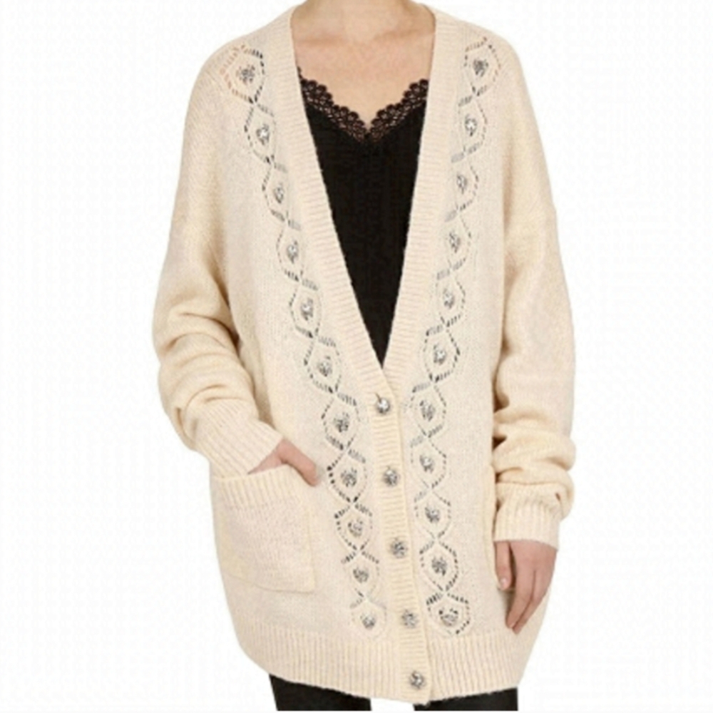 NWOT The Kooples Openwork Oversize Knit Cardigan